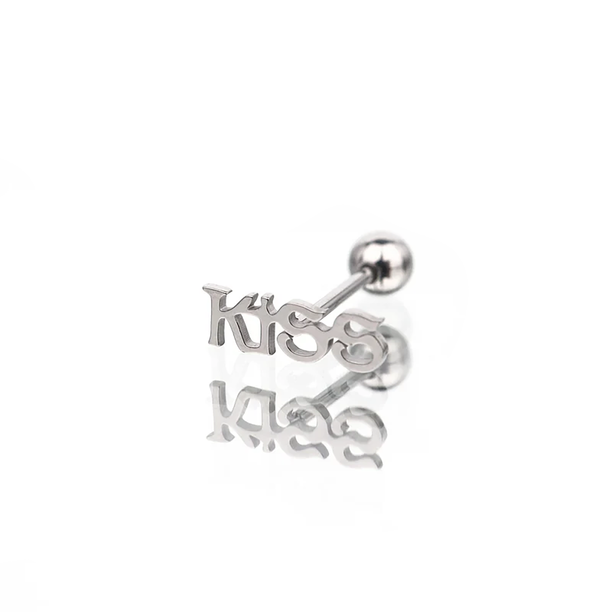 Surgical Steel Initial Tongue Ring | Custom Letter Short Barbell