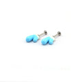 Paws & Purrs - Titanium Alloy Blue Resin Deer Antler Helix Stud - Paws & Purrs - Titanium Alloy Blue Resin Deer Antler Helix Stud - Bowkont / 6mm by CRUXJEWELRY