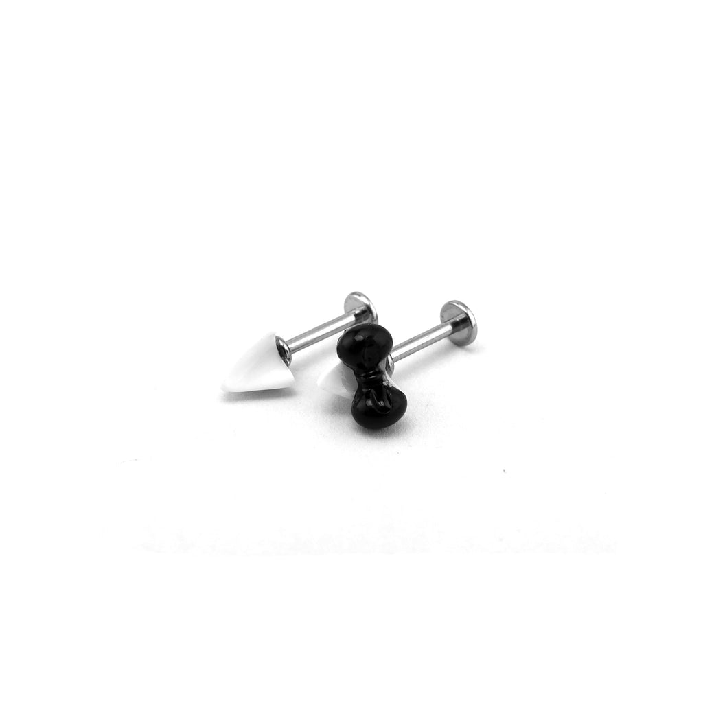 Paws & Purrs - Villain Hello Kitty Ear Stud - Paws & Purrs - Villain Hello Kitty Ear Stud - Set / 6mm by CRUXJEWELRY