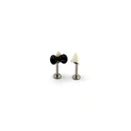 Paws & Purrs - Villain Hello Kitty Ear Stud - Paws & Purrs - Villain Hello Kitty Ear Stud - Bowkont / 6mm by CRUXJEWELRY