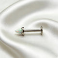 Hypoallergenic F136 Titanium Opal Cone Threadless Pin Nose Ear Labret Stud