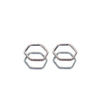 Hexagon CZ Stainless Steel CZ Ring - Hexagon CZ Stainless Steel CZ Ring - Default Title by CRUXJEWELRY