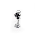Spiked Oil Slick Cross stainless steel Ear Studs - Spiked Oil Slick Cross stainless steel Ear Studs - Single by CRUXJEWELRY