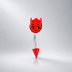 Crux – Red Little Demon Edelstahl-Rook-Steckbolzen 