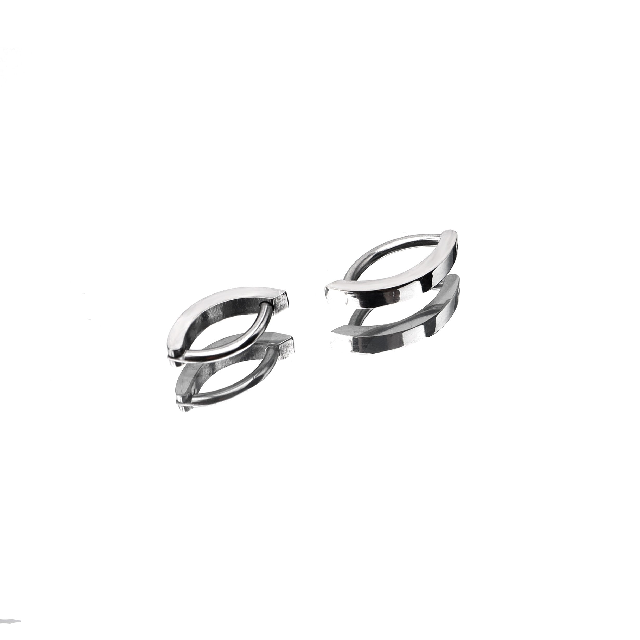 Curved Clicker Stainless Steel Belly Ring - Curved Clicker Stainless Steel Belly Ring - 10 mm by CRUXJEWELRY
