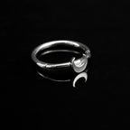 Little Moon Stainless Steel Segment Hoop - Little Moon Stainless Steel Segment Hoop - 8mm by CRUXJEWELRY