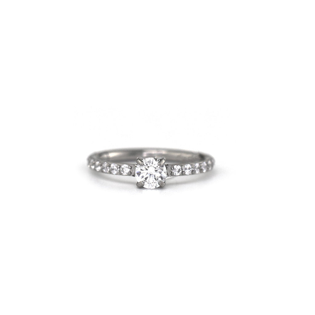 pentacle & Circle CZ stainless steel Clicker Ring - pentacle & Circle CZ stainless steel Clicker Ring - Halo by CRUXJEWELRY