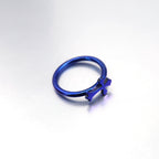 Cross Titanium Segment Nose Ring - Cross Titanium Segment Nose Ring - Blue / 8mm by CRUXJEWELRY