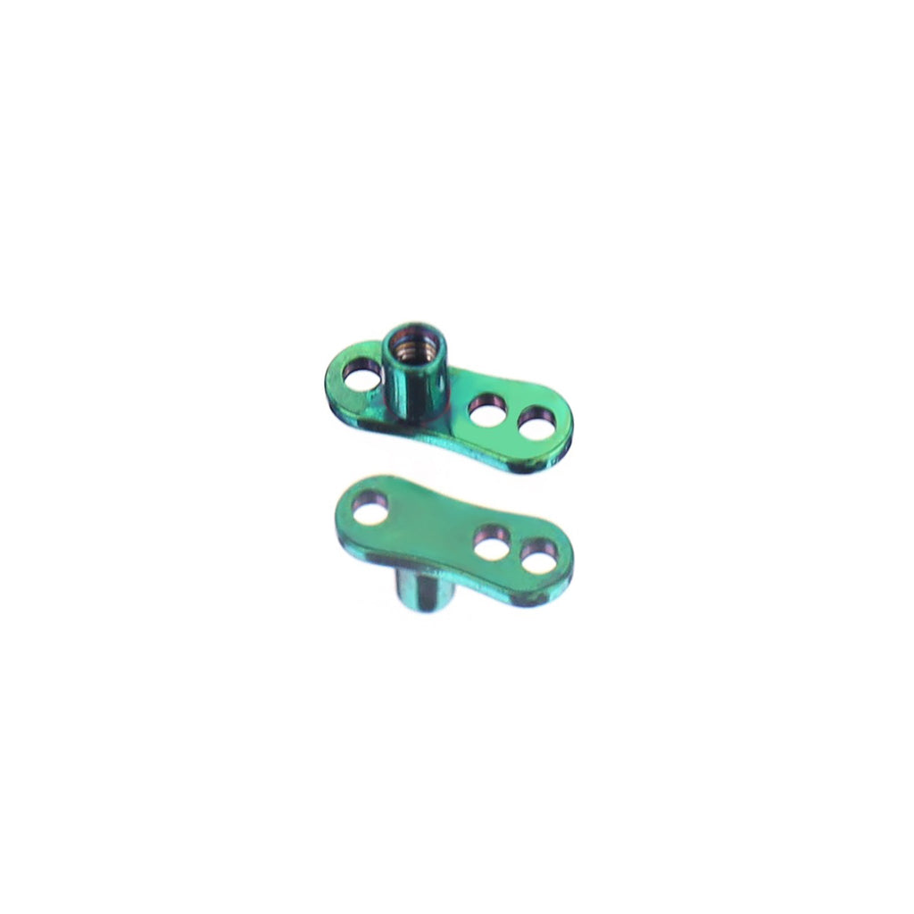 ASTM F136 Titanium Microdermal Anchor Base - ASTM F136 Titanium Microdermal Anchor Base - Strip / Green by CRUXJEWELRY