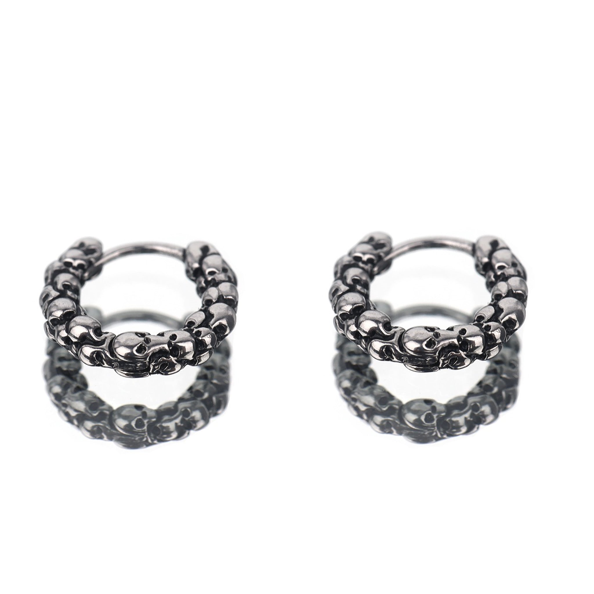Skull Head Stainless Steel Earrings - Skull Head Stainless Steel Earrings - Set by CRUXJEWELRY