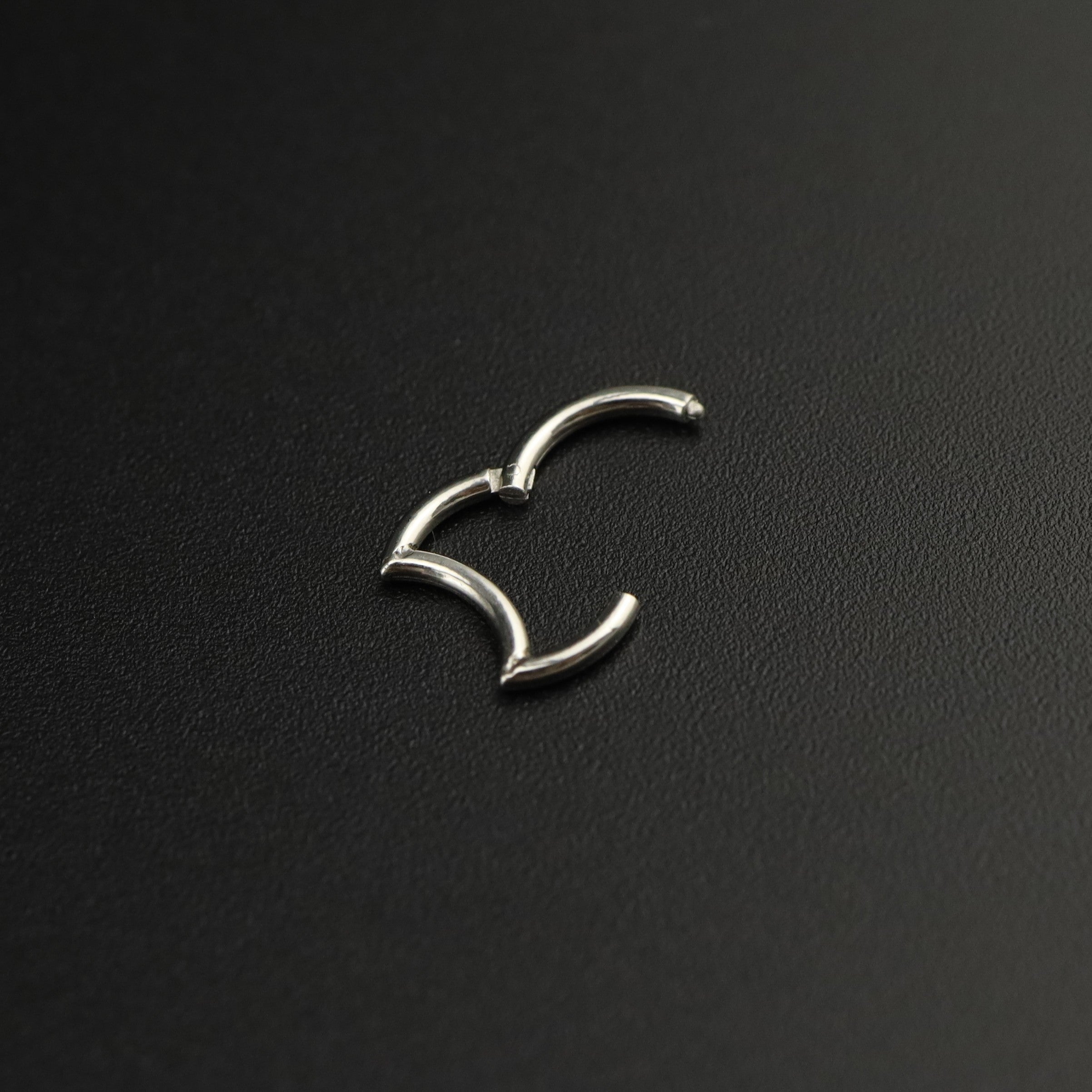 Moon Stainless Steel Segment Hoop - Moon Stainless Steel Segment Hoop - Default Title by CRUXJEWELRY