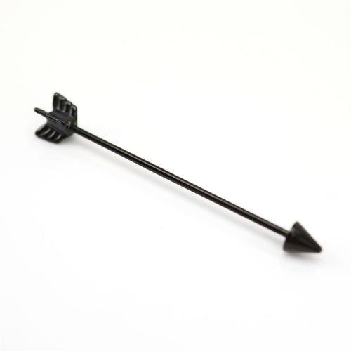 Arrow External Thread Stainless Steel Industrial Barbell - Arrow External Thread Stainless Steel Industrial Barbell - Black
