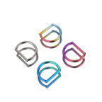 Punk Titanium Nose/Ear/Lip D-Ring - Punk Titanium Nose/Ear/Lip D-Ring - Misty Blue / 6mm by CRUXJEWELRY