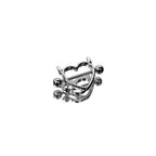Heart Demon Horn Stainless Steel Nipple Rings - Heart Demon Horn Stainless Steel Nipple Rings - Sliver / 1.2mm/16G by CRUXJEWELRY
