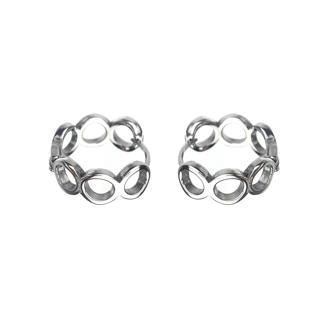 Punk Hoop Stainless Steel Earrings Clicker - Punk Hoop Stainless Steel Earrings Clicker - Set by CRUXJEWELRY