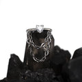 Heart-shaped CZ Chains Segment Hoop - Heart-shaped CZ Chains Segment Hoop - Default Title by CRUXJEWELRY