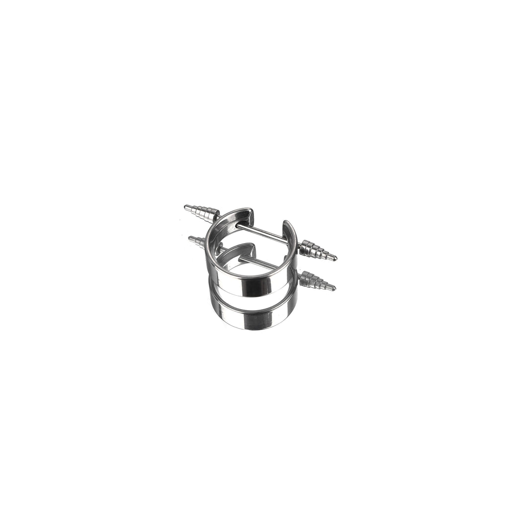 Spike Externally Threaded Stainless Steel Nipple Rings - Spike Externally Threaded Stainless Steel Nipple Rings - Default Title by CRUXJEWELRY