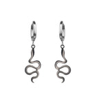 Snake Pendant Stainless Steel Earrings - Snake Pendant Stainless Steel Earrings - Set by CRUXJEWELRY