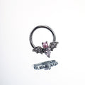 Pearl Bat stainless steel Clicker Ring - Pearl Bat stainless steel Clicker Ring - Default Title by CRUXJEWELRY