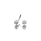 Dice Externally Threaded Stainless Steel EyeBrow Studs - Dice Externally Threaded Stainless Steel EyeBrow Studs - 6mm by CRUXJEWELRY