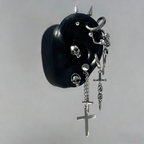 The "Dark Necromancer" Gothic Ear Stack Set - Skulls, Crosses & Tentacle Earrings Sets