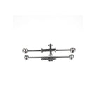 Crystal Cross Stainless Steel Industrial Barbell - Crystal Cross Stainless Steel Industrial Barbell - Default Title by CRUXJEWELRY
