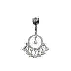 Tassel Dangle S925 Sterling Silver Belly Ring - Tassel Dangle S925 Sterling Silver Belly Ring - 6 mm by CRUXJEWELRY