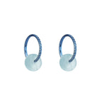 Eastern Aesthetics - Sky Blue Dangle Jade Titanium Earrings - Eastern Aesthetics - Sky Blue Dangle Jade Titanium Earrings - Pair of Blue / 8mm by CRUXJEWELRY