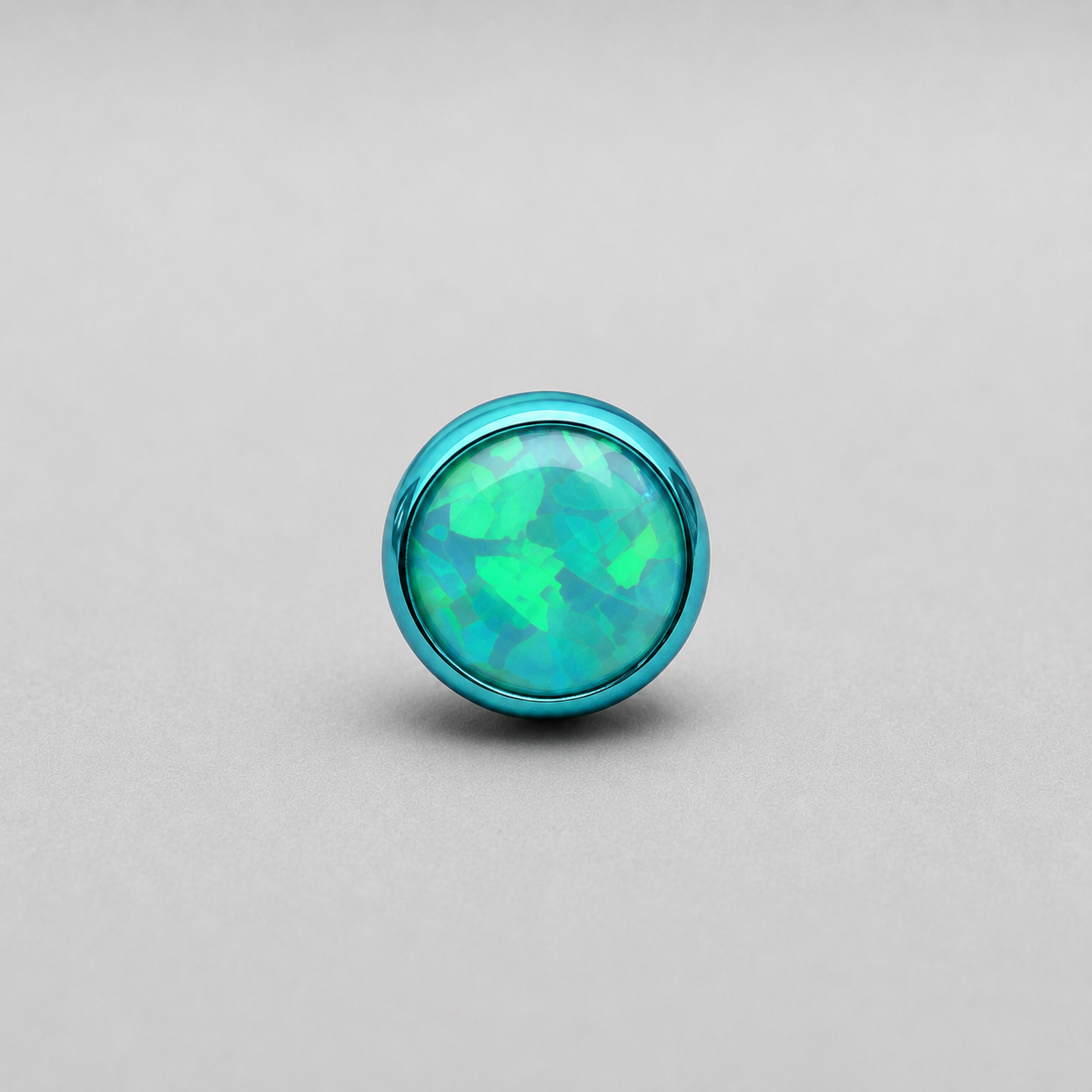 Titanium Fire Opal Bezel Piercing Top