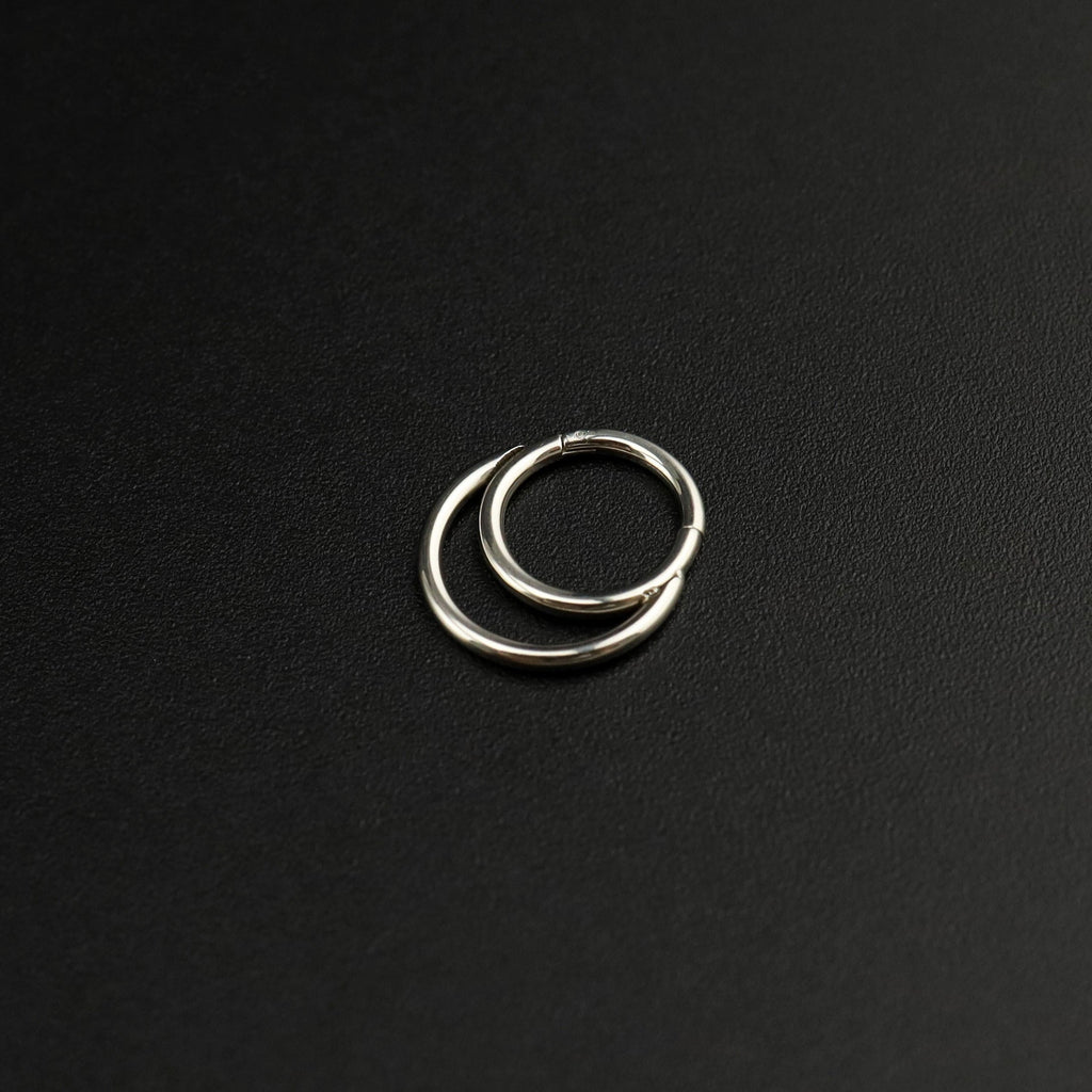 16G Moon stainless steel Segment Hoop - 16G Moon stainless steel Segment Hoop - Default Title by CRUXJEWELRY