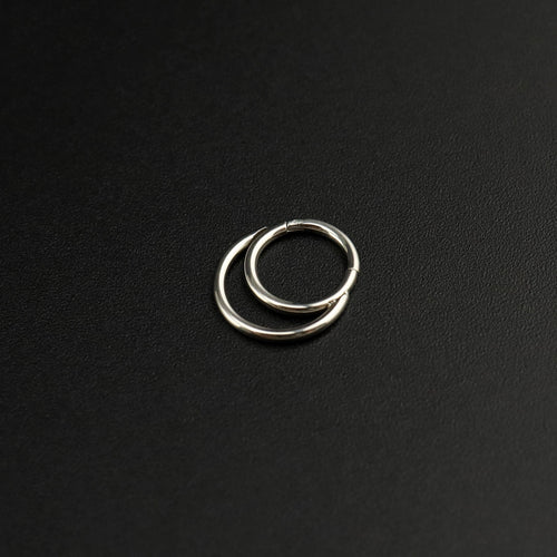 16G Moon stainless steel Segment Hoop - 16G Moon stainless steel Segment Hoop - Default Title