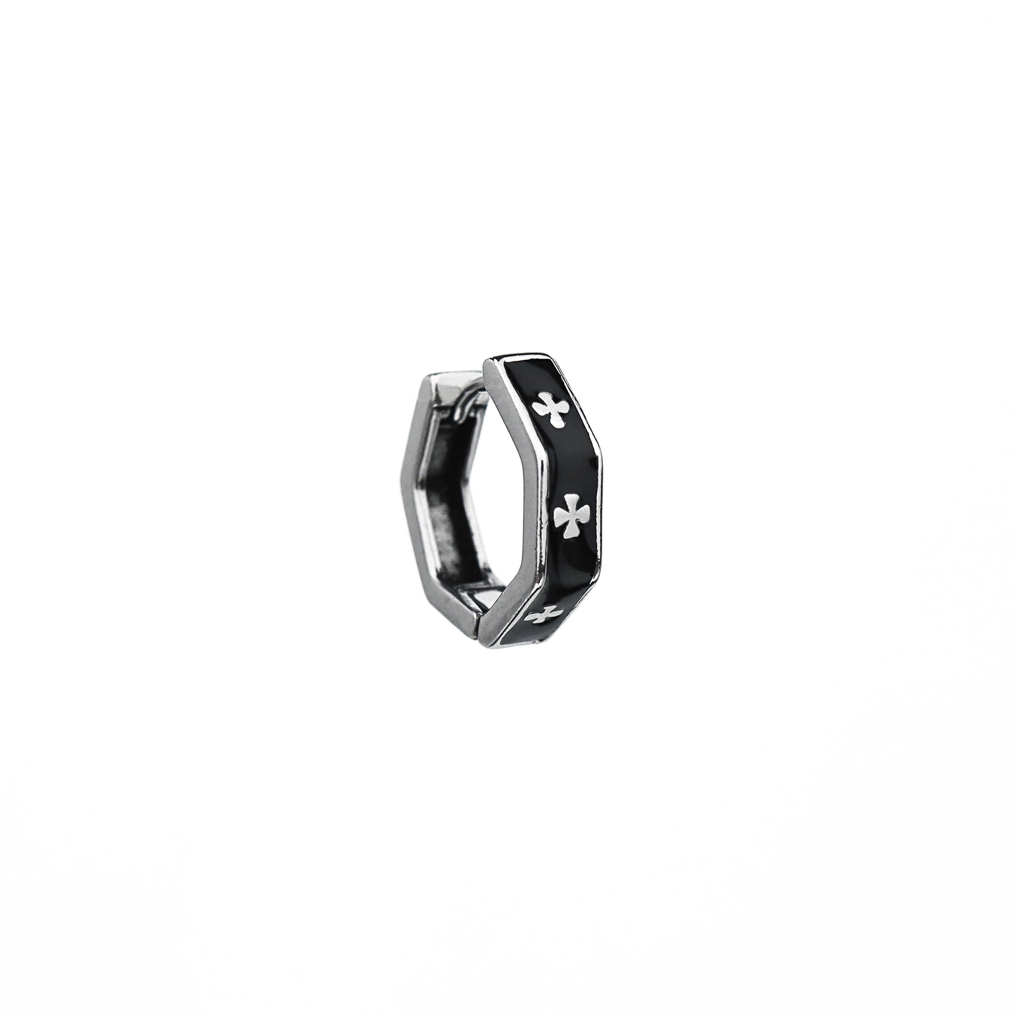 Oil Slick Cross Stainless Steel Earrings - Oil Slick Cross Stainless Steel Earrings - Single by CRUXJEWELRY