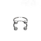 Surgical Steel Spike & Ball Rings - Surgical Steel Spike & Ball Rings - Sliver / Spike / 8mm by CRUXJEWELRY