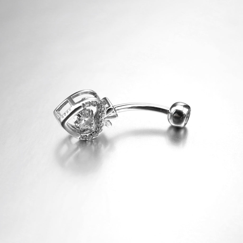 Strawberries S925 Sterling Silver Belly Ring - Strawberries S925 Sterling Silver Belly Ring - 6 mm by CRUXJEWELRY
