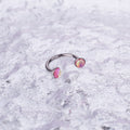 Colorful Dreamy Oil Resin Horseshoe Ring - Colorful Dreamy Oil Resin Horseshoe Ring - Pink / 8 mm by CRUXJEWELRY