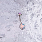 Colorful Epoxy Resin Stainless steel Belly Ring - Colorful Epoxy Resin Stainless steel Belly Ring - Sky Blue by CRUXJEWELRY