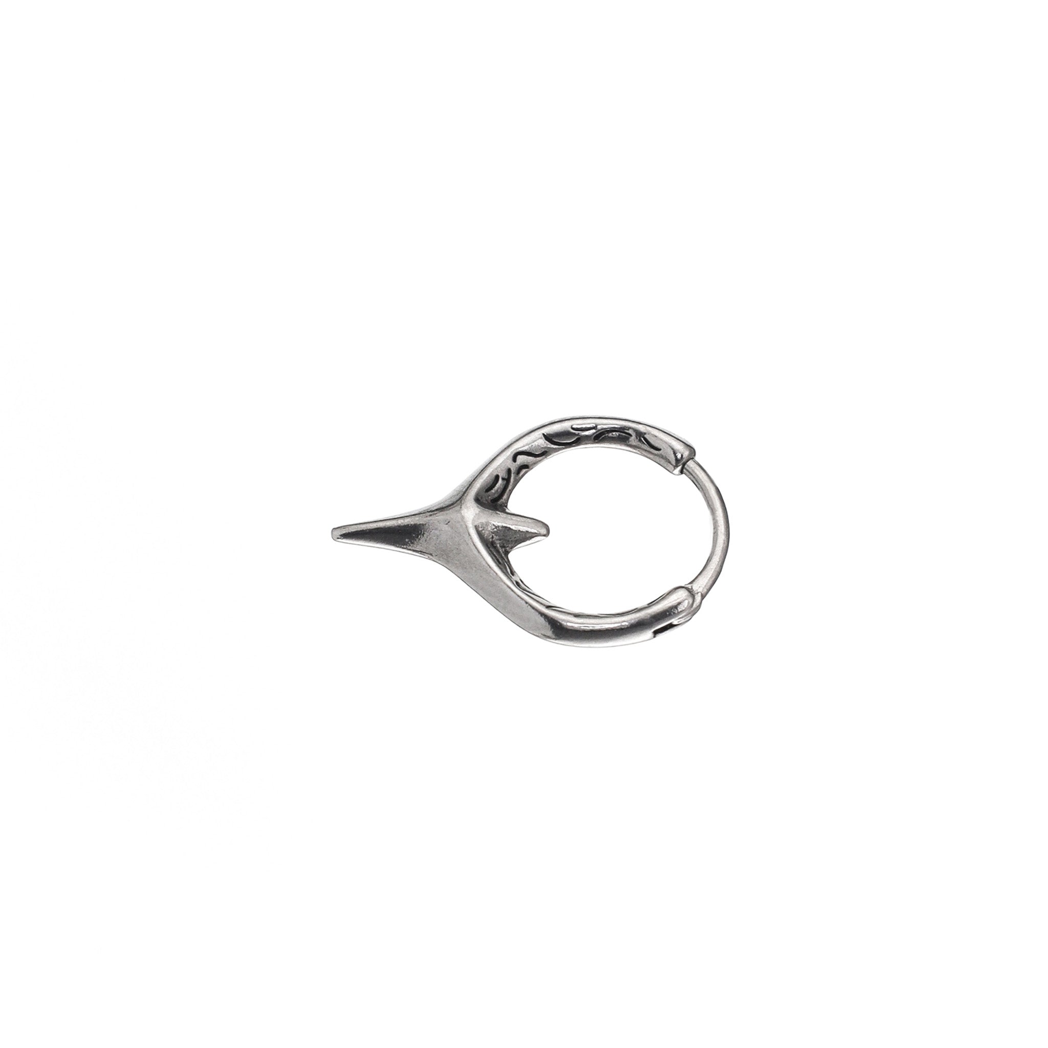Engraved Punk Fangs Stainless Steel Earrings - Engraved Punk Fangs Stainless Steel Earrings - Single by CRUXJEWELRY