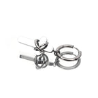 Bondage Cross Pendant Stainless Steel Earrings - Bondage Cross Pendant Stainless Steel Earrings - Single by CRUXJEWELRY