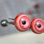 Cthulhu Eye - Realistic Handcrafted Eyeball |  Tongue/Ear/Lip  Titanium Studs