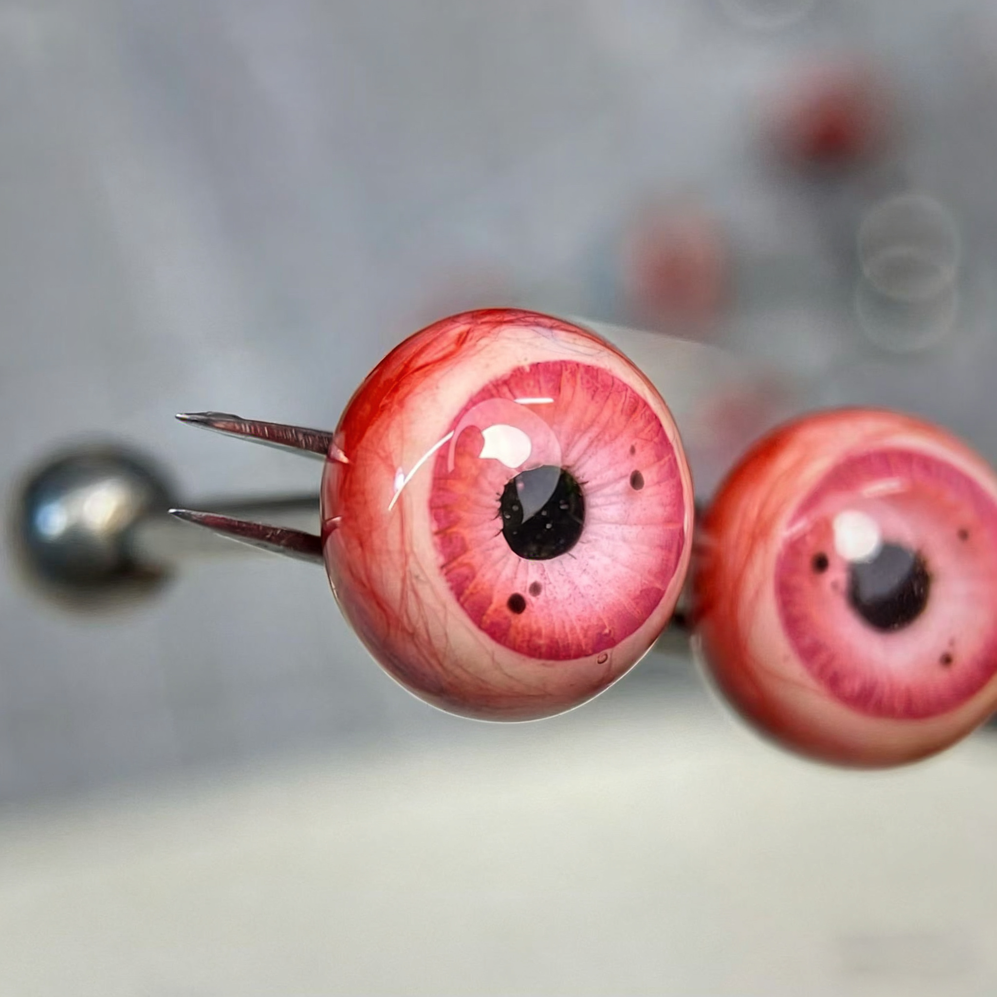 Cthulhu Eye - Realistic Handcrafted Eyeball |  Tongue/Ear/Lip  Titanium Studs