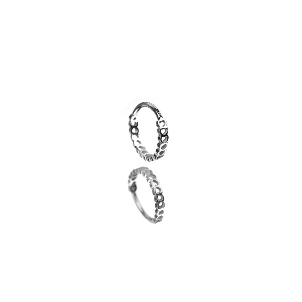 Openwork Heart Stainless Steel Earrings - Openwork Heart Stainless Steel Earrings - Single / 8mm by CRUXJEWELRY