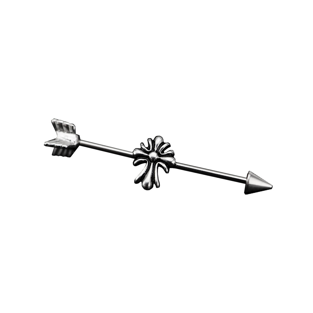 Crossbow Stainless Steel Industrial Barbell - Crossbow Stainless Steel Industrial Barbell - Default Title by CRUXJEWELRY