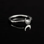 Little Moon Stainless Steel Segment Hoop - Little Moon Stainless Steel Segment Hoop - 8mm by CRUXJEWELRY