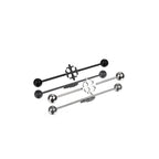 Cutout Black & White Cross Stainless Steel Industrial Barbell - Cutout Black & White Cross Stainless Steel Industrial Barbell - Black by CRUXJEWELRY