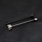 Arrow External Thread Stainless Steel Industrial Barbell - Arrow External Thread Stainless Steel Industrial Barbell - Black by CRUXJEWELRY