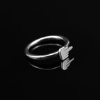 Middle Finger Stainless Steel Segment Hoop - Middle Finger Stainless Steel Segment Hoop - 8mm by CRUXJEWELRY