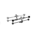 Black & White Cross Stainless Steel Industrial Barbell - Black & White Cross Stainless Steel Industrial Barbell - Sliver by CRUXJEWELRY