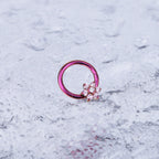 Iridescent Six-Flower Septum Clicker - Iridescent Six-Flower Septum Clicker - Bubblegum Pink by CRUXJEWELRY