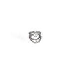 Heart-shaped CZ Chains Segment Hoop - Heart-shaped CZ Chains Segment Hoop - Default Title by CRUXJEWELRY