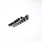 Thin Post Black CZ Stainless Steel Ear Stud - Thin Post Black CZ Stainless Steel Ear Stud - 2mm by CRUXJEWELRY